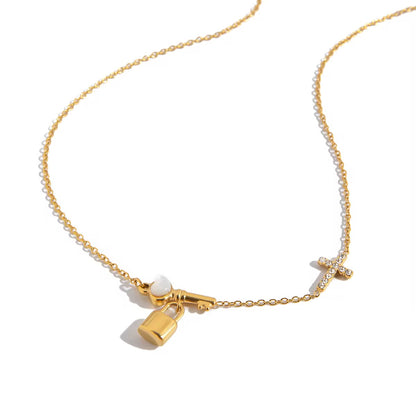 Faith & Grace Lock Necklace