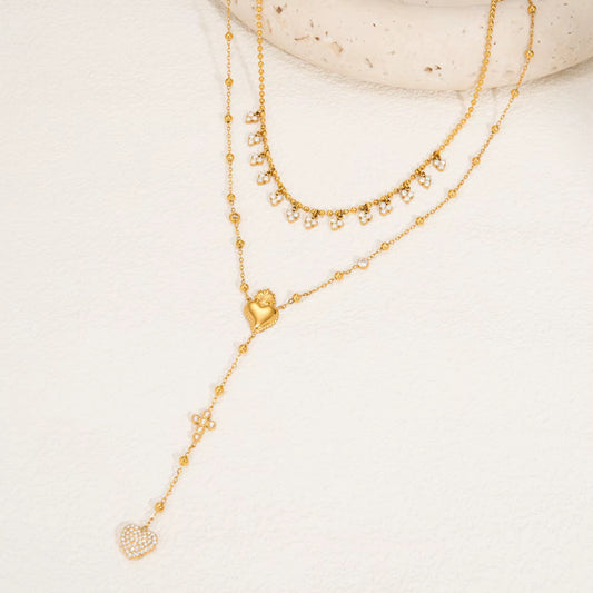 Golden Love Drop Necklace