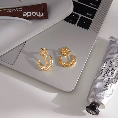 Celestial Moon & Star Earrings