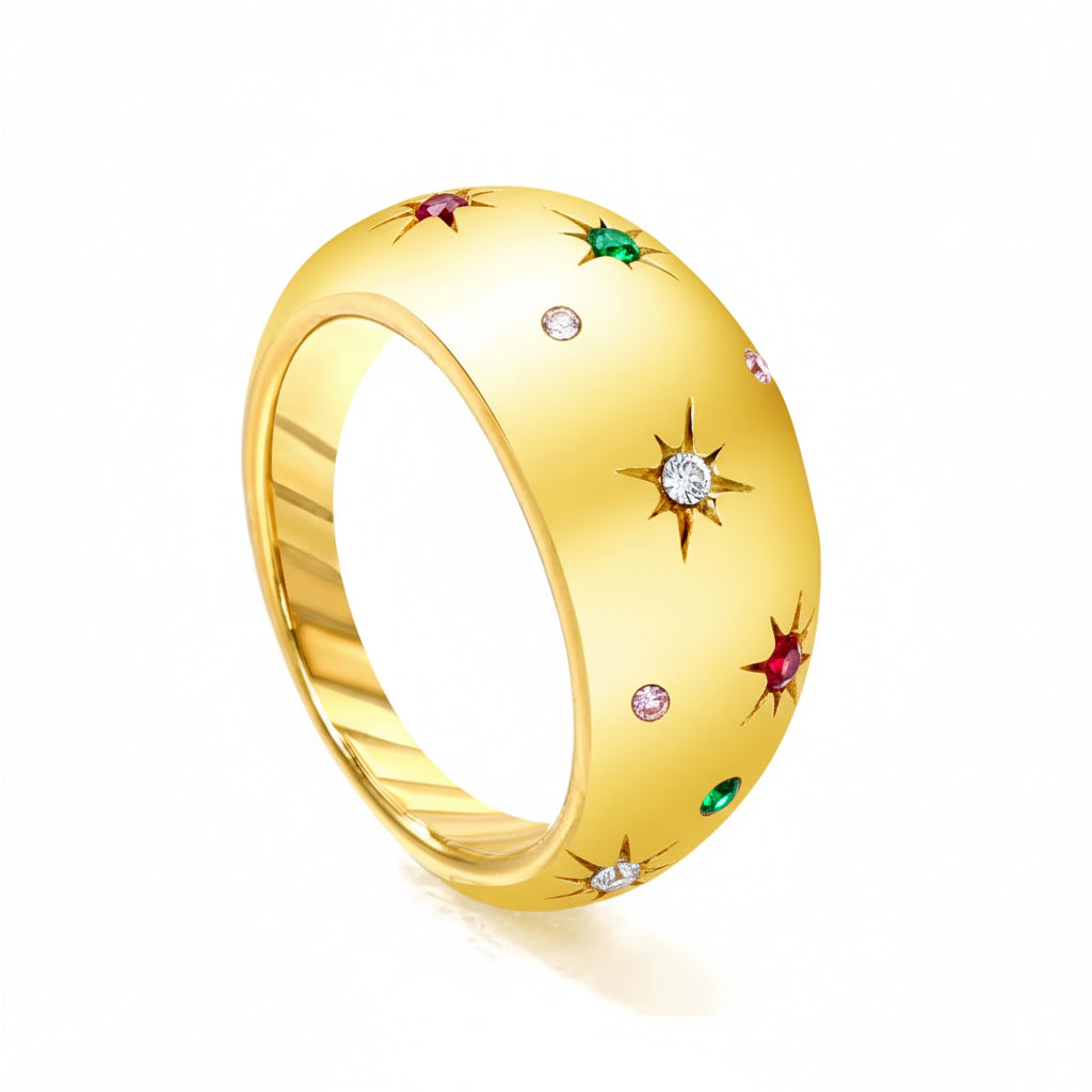 Star Signet Dome Ring