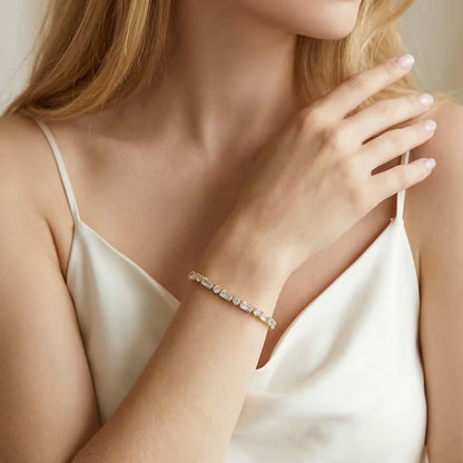 Baguette Crystal Tennis Bracelet
