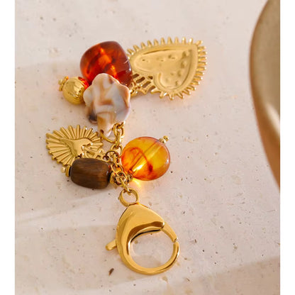 Vintage Heart Charm Keychain