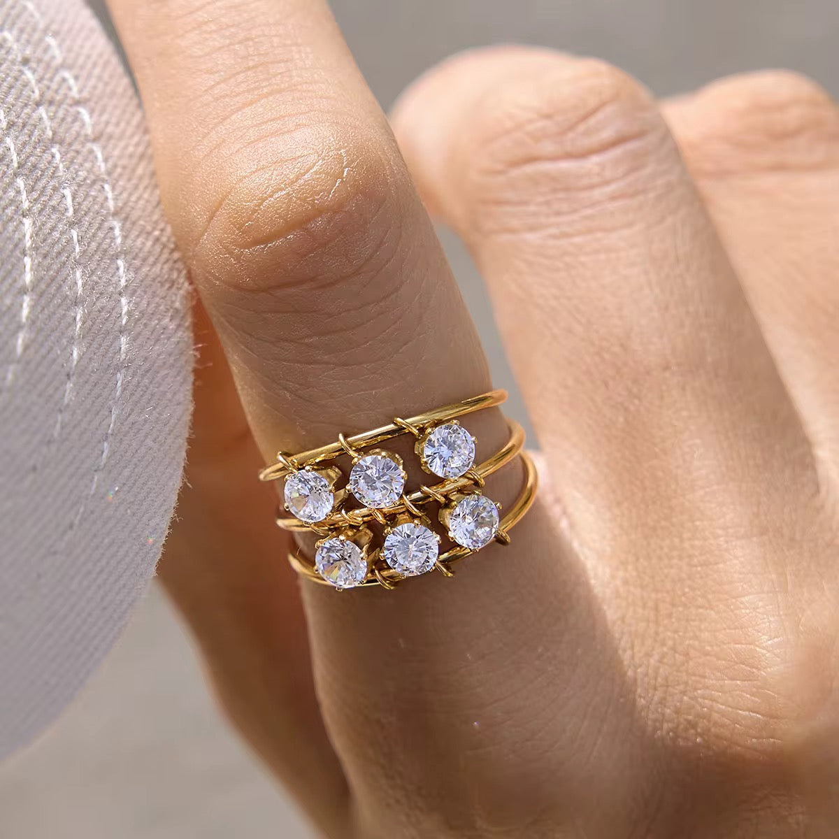 Celeste Crown Adjustable Ring