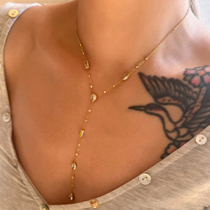 Luxe Drop Lariat Necklace
