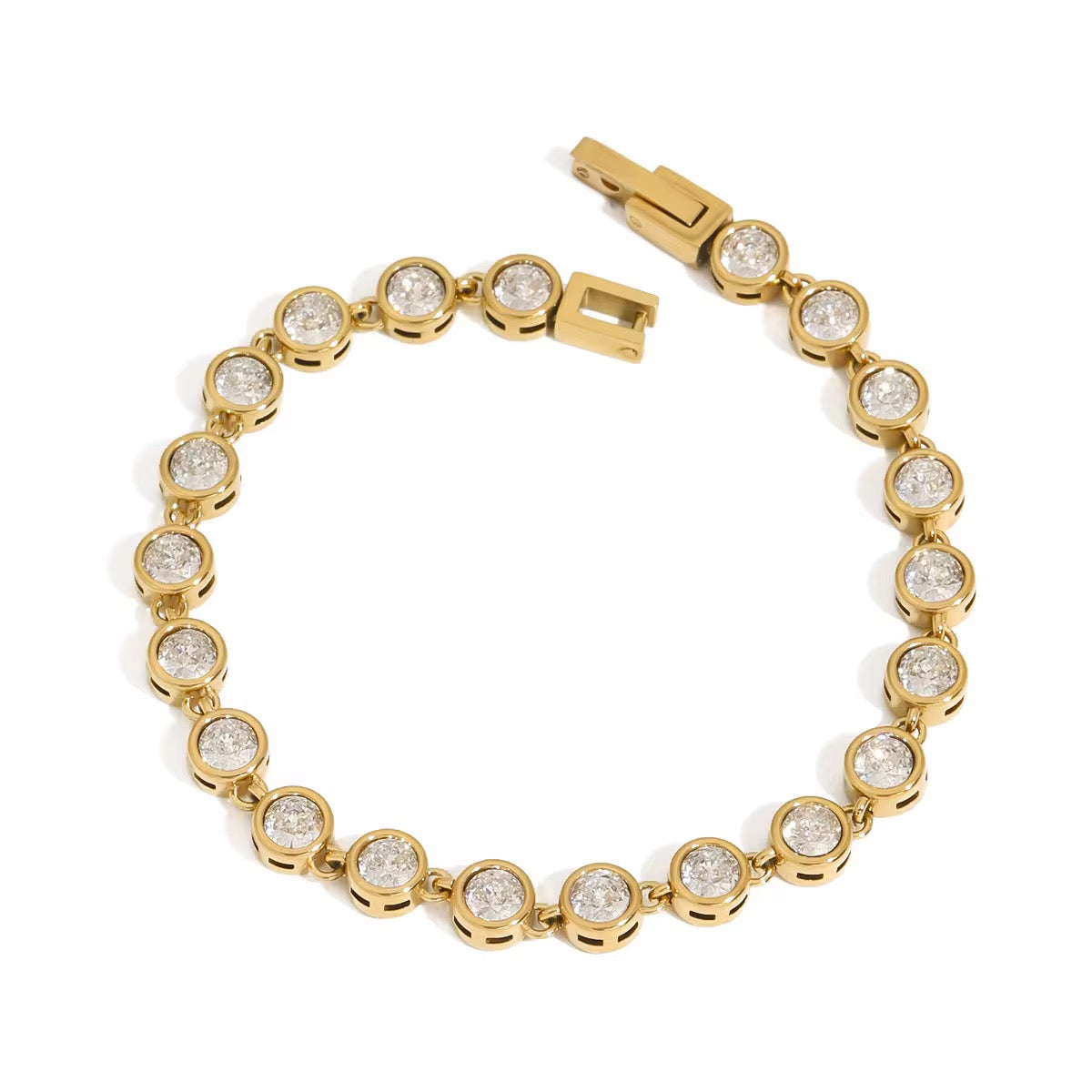Classic Round Zircon Tennis Bracelet