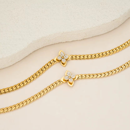Luxe Floral Chain Choker Necklace
