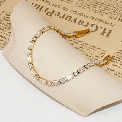 Baguette Crystal Tennis Bracelet