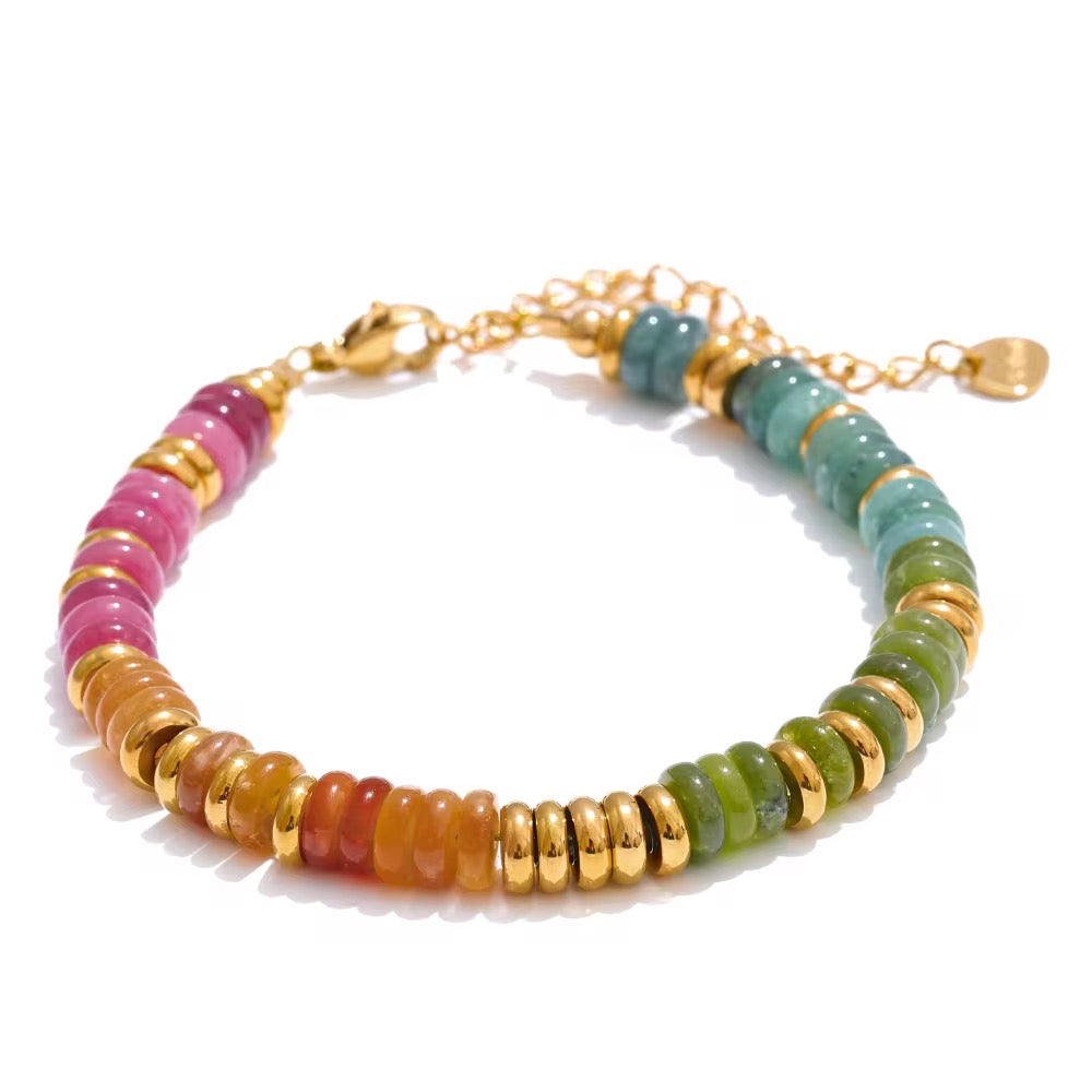 Colorful Beaded Chain Bracelet