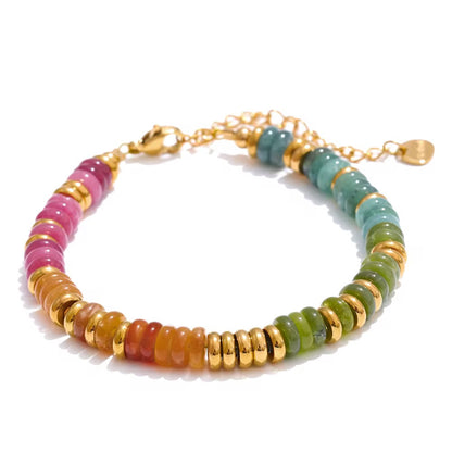 Colorful Beaded Chain Bracelet