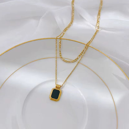 Black Pendant Necklace