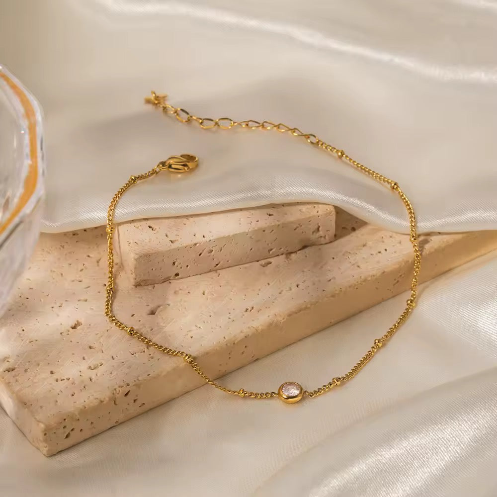 Dainty Crystal Anklet