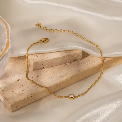 Dainty Crystal Anklet