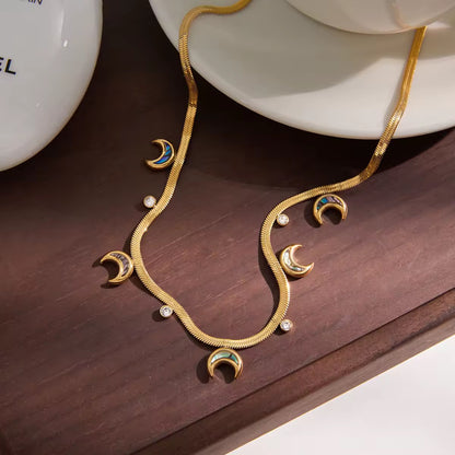 Celestial Moon Charm Necklace