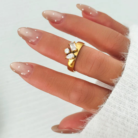 Luxe Crystal Cluster Ring