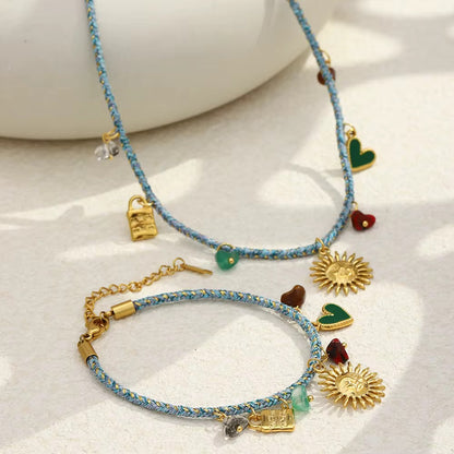 Sun Charm Rope Jewelry Set