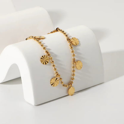 Gold Coin Charm Anklet – 18K Gold Plated Stainless Steel