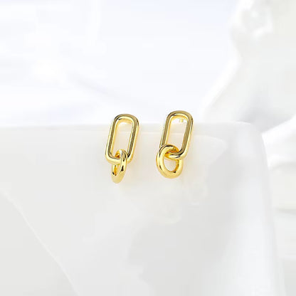 Interlocking Chain Drop Earrings