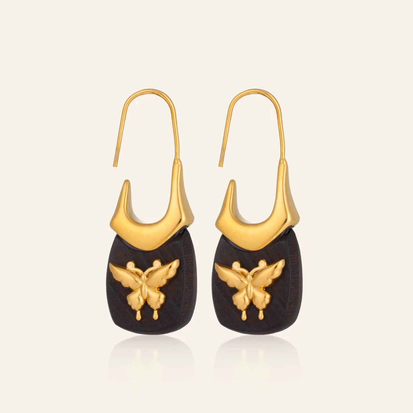 Midnight Butterfly Drop Earrings
