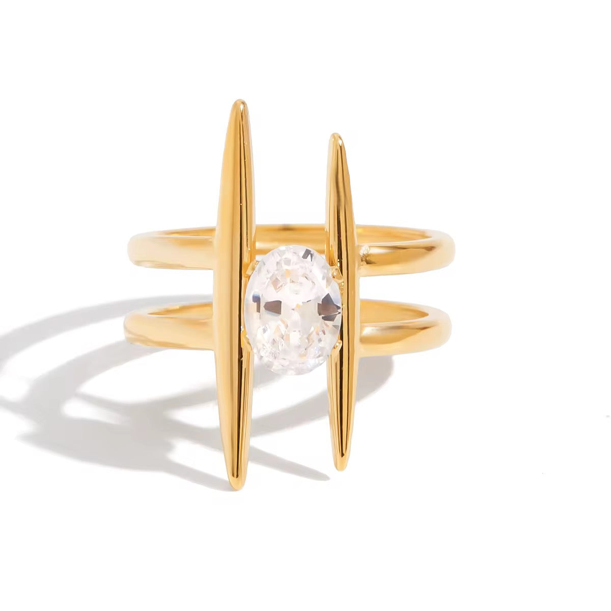 Luxury Spike Zircon Ring