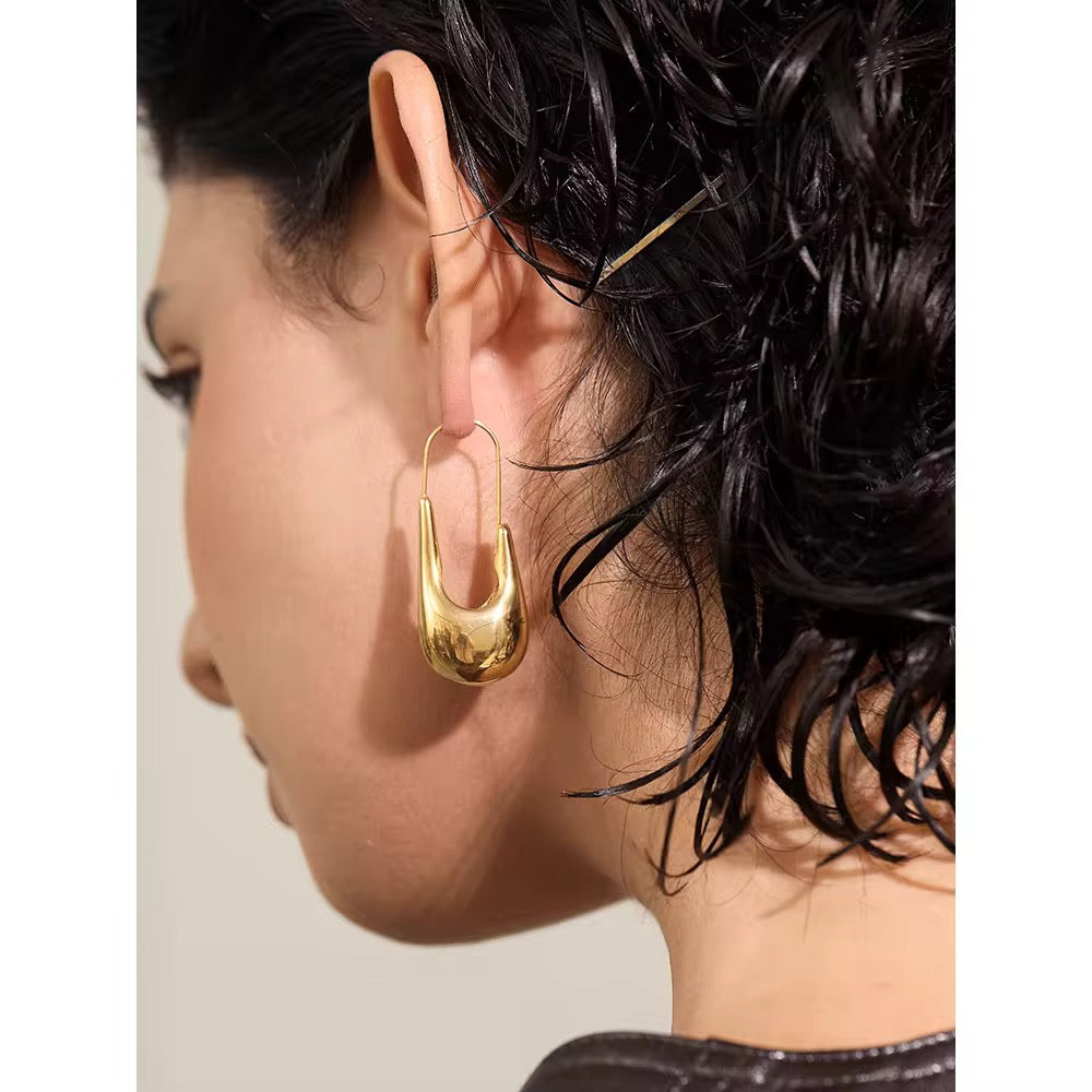 Luxe Golden Teardrop Statement Earrings