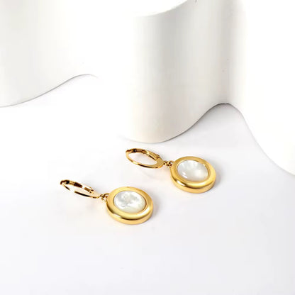 Luna Oval Drop Earrings