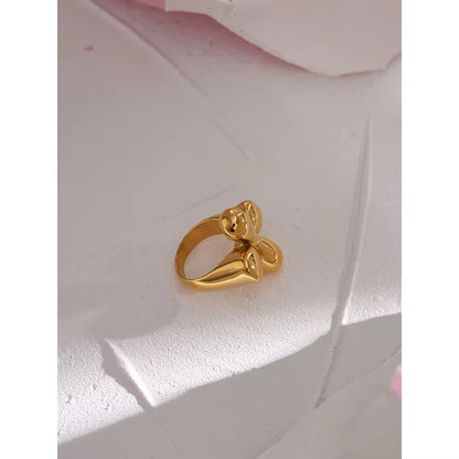 Sculpted Gold Statement Ring