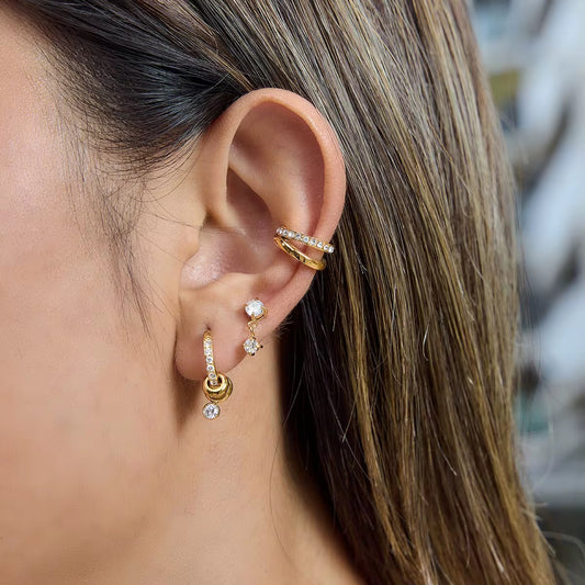 Luna Knot Hoop Earrings