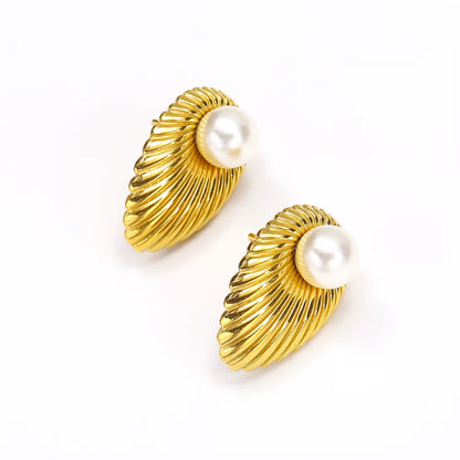 Pearl Shell Statement Earrings