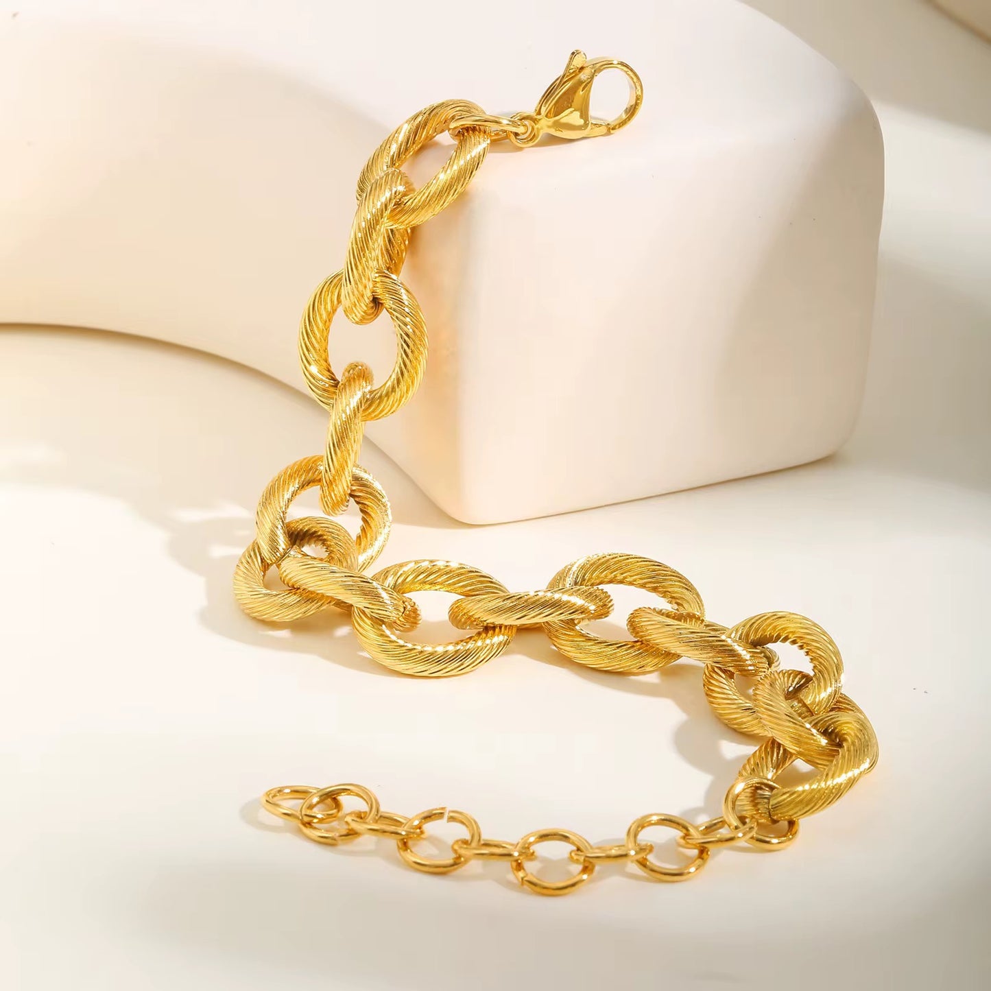 Chunky Textured Link Bracelet