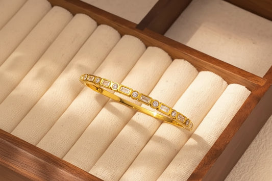 Golden Crystal Bangle