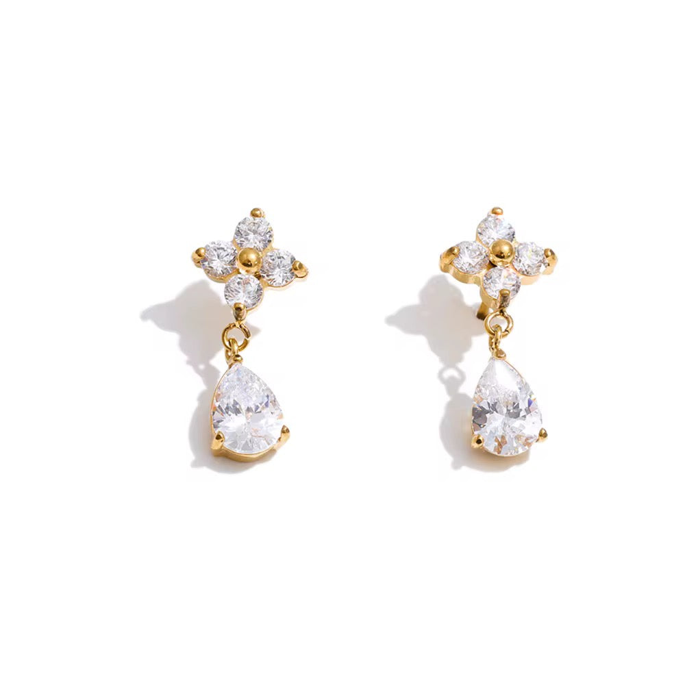 Celeste Crystal Drop Earrings