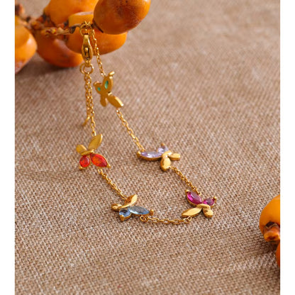 Butterfly Crystal Chain Bracelet