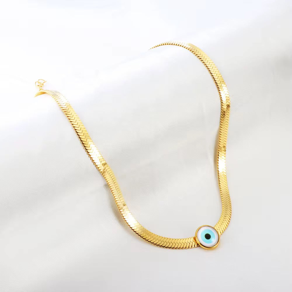 Evil Eye Gold Chain Necklace
