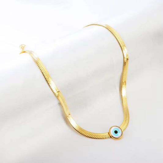 Evil Eye Gold Chain Necklace