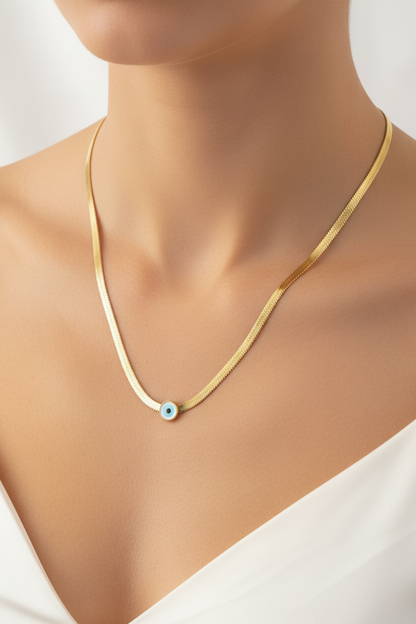 Evil Eye Gold Chain Necklace