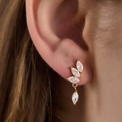 Aurora Leaf Drop Earrings