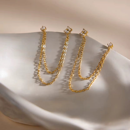 Celeste Chain Stud Earrings