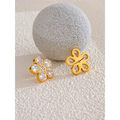 Crystal Bloom Flower Earrings