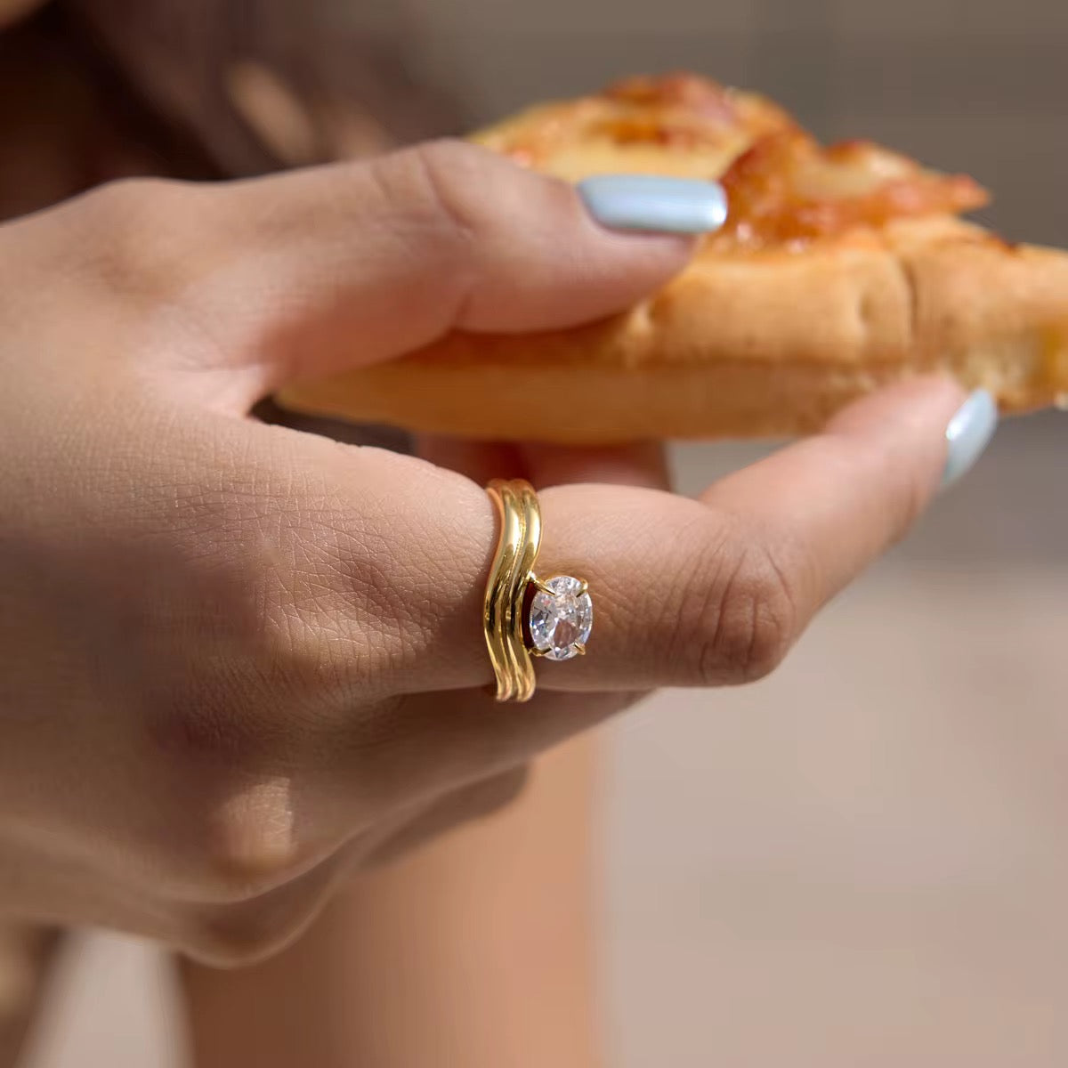 Luna Solitaire Ring