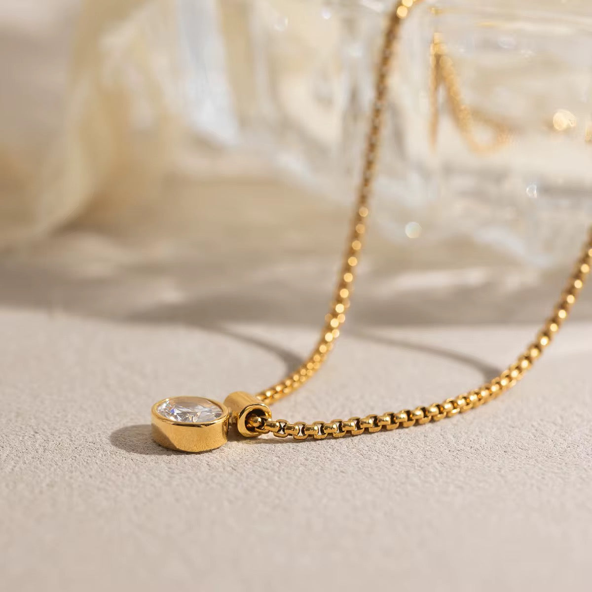 Luna Crystal Pendant Necklace