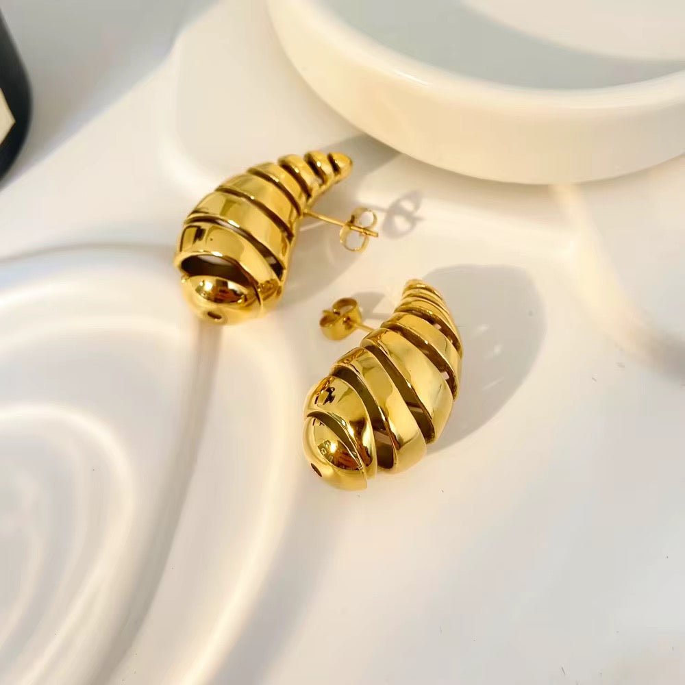 Spiral Sculpt Statement Earrings