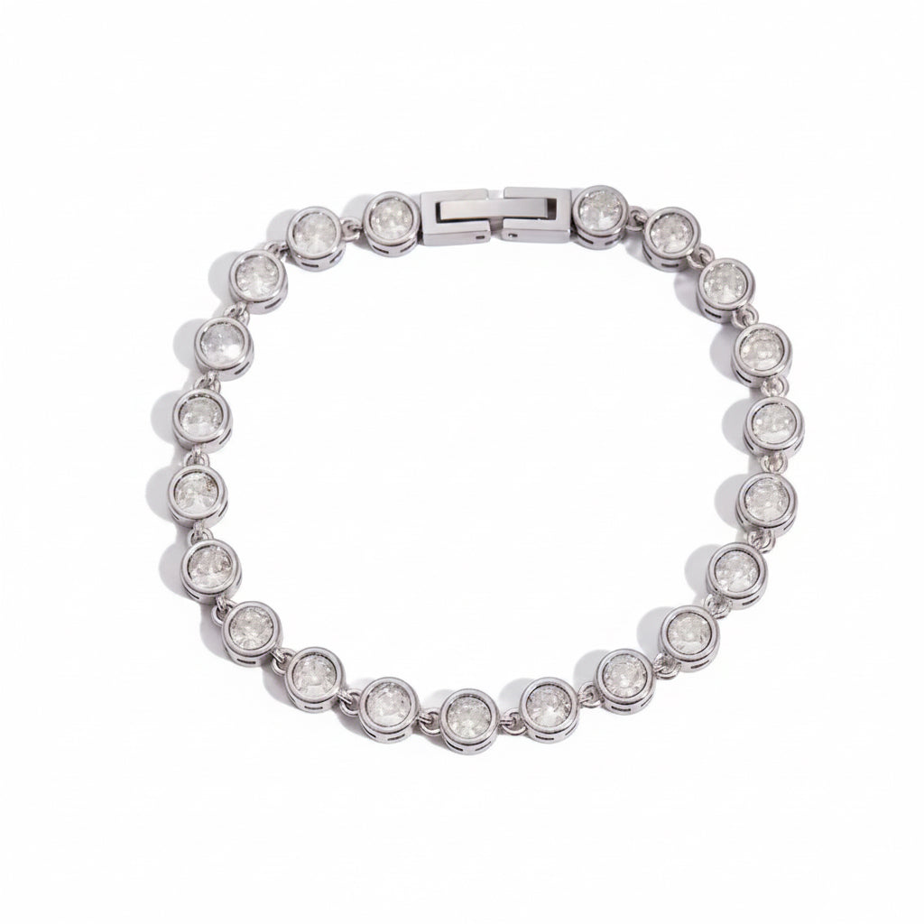 Classic Round Zircon Tennis Bracelet