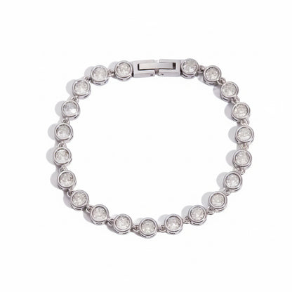 Classic Round Zircon Tennis Bracelet