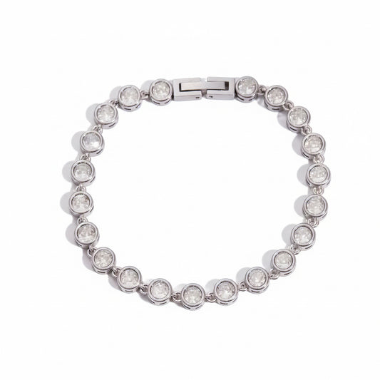 Classic Round Zircon Tennis Bracelet