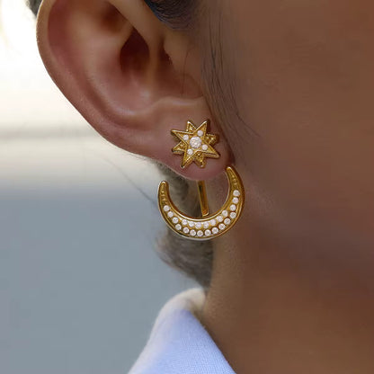 Celestial Moon & Star Earrings