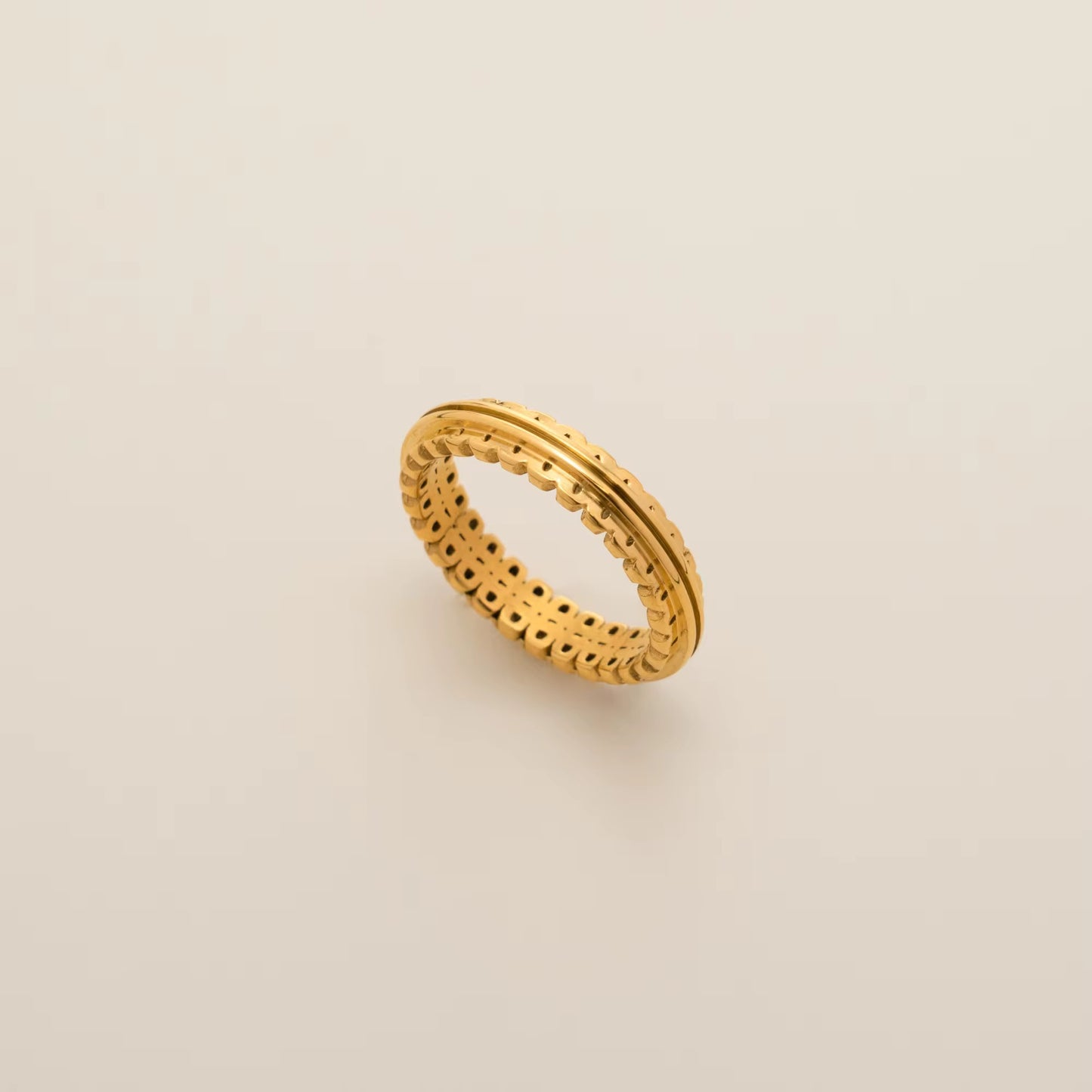 Dual Layer Minimalist Gold Ring