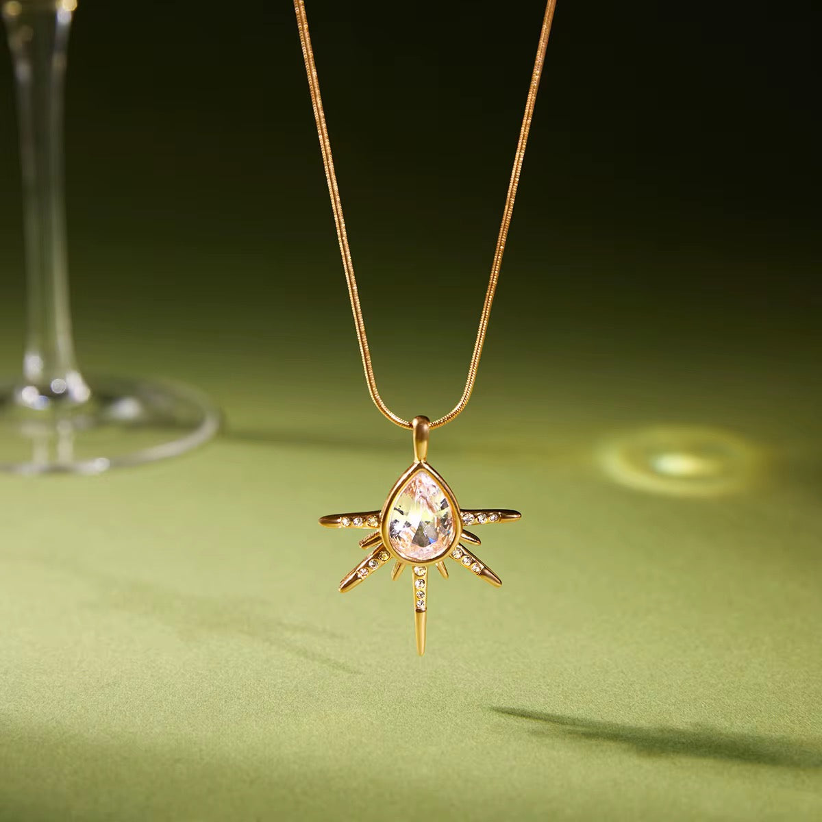Radiant Starburst Crystal Necklace