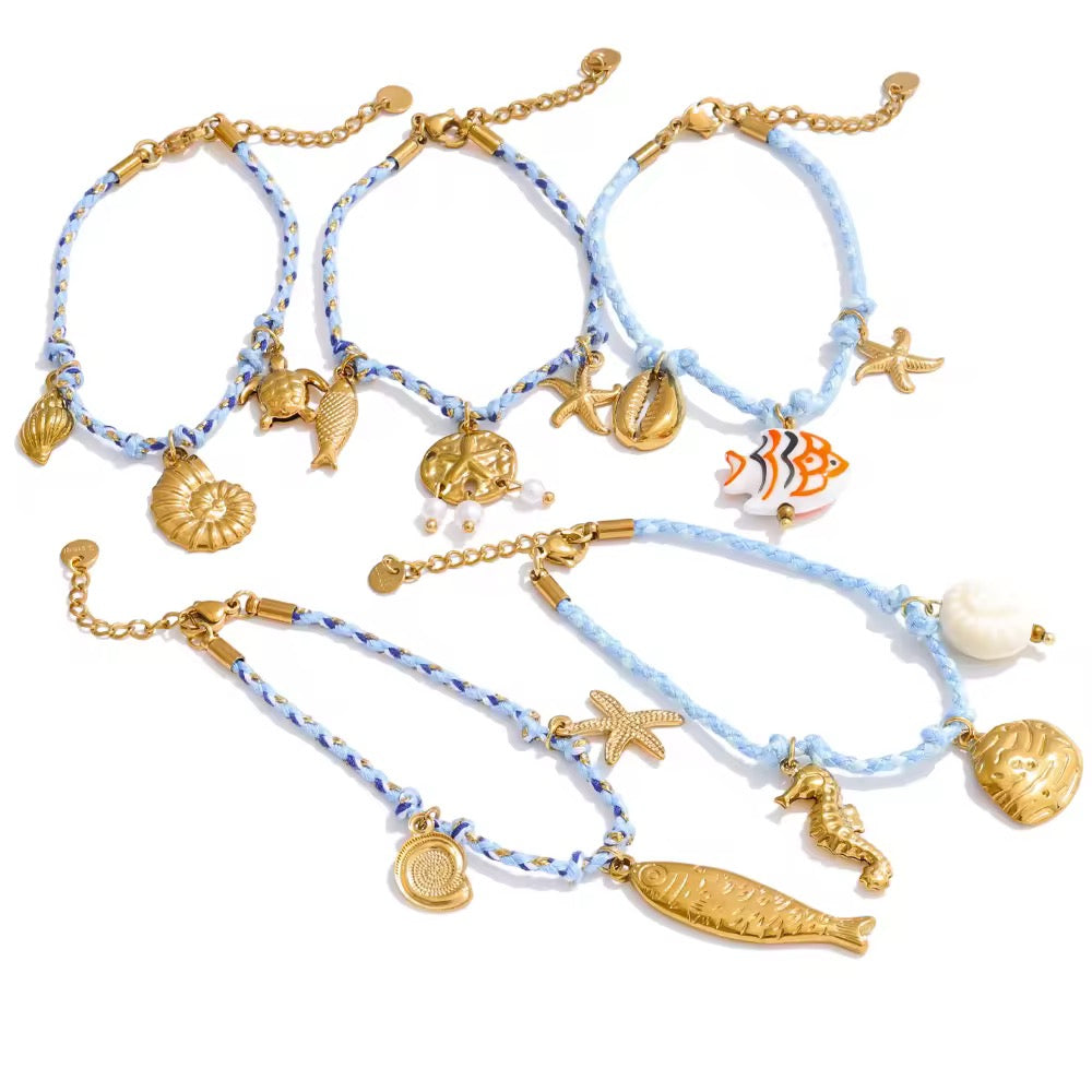 Ocean Charm Rope Bracelets