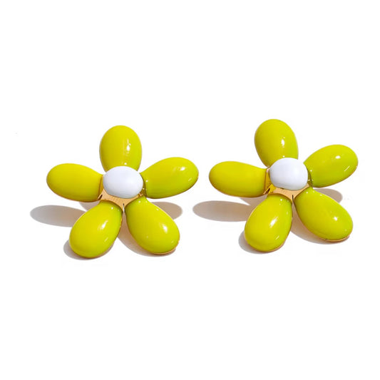 Lemon Bloom Stud Earrings