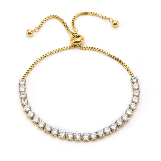 Crystal Tennis Adjustable Bracelet